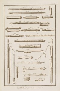 Placa IX: Instrumentos de viento de la Enciclopedia de Denis Diderot (1713-84) y Jean le Rond d